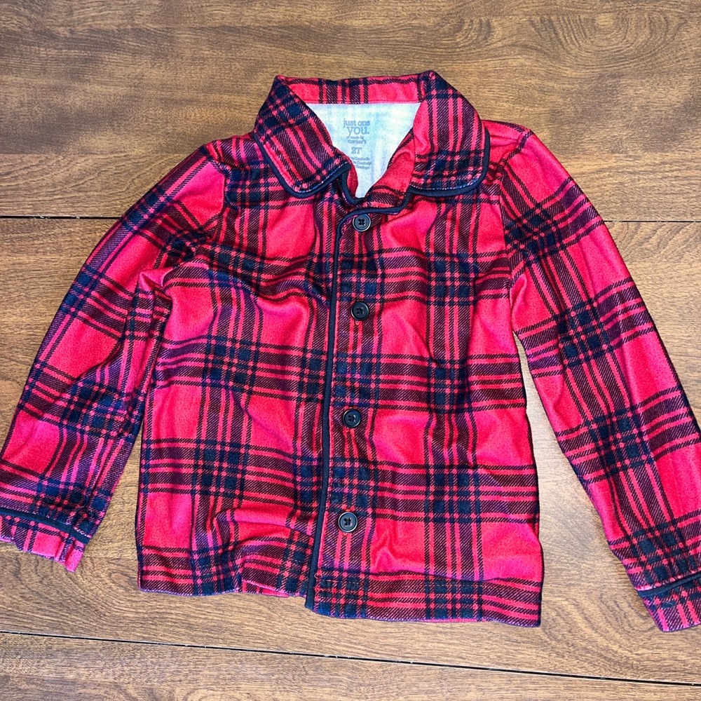 Carter's Red and Black Plaid Button Down Shirt